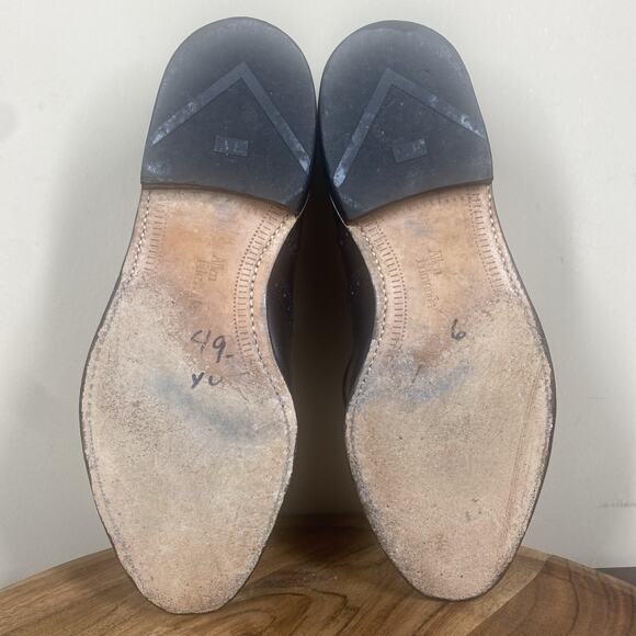 Allen Edmonds Chester 1903 Mens Black Size 9.5 Leather Wingtip Dress‎ Shoes - Picture 7 of 9